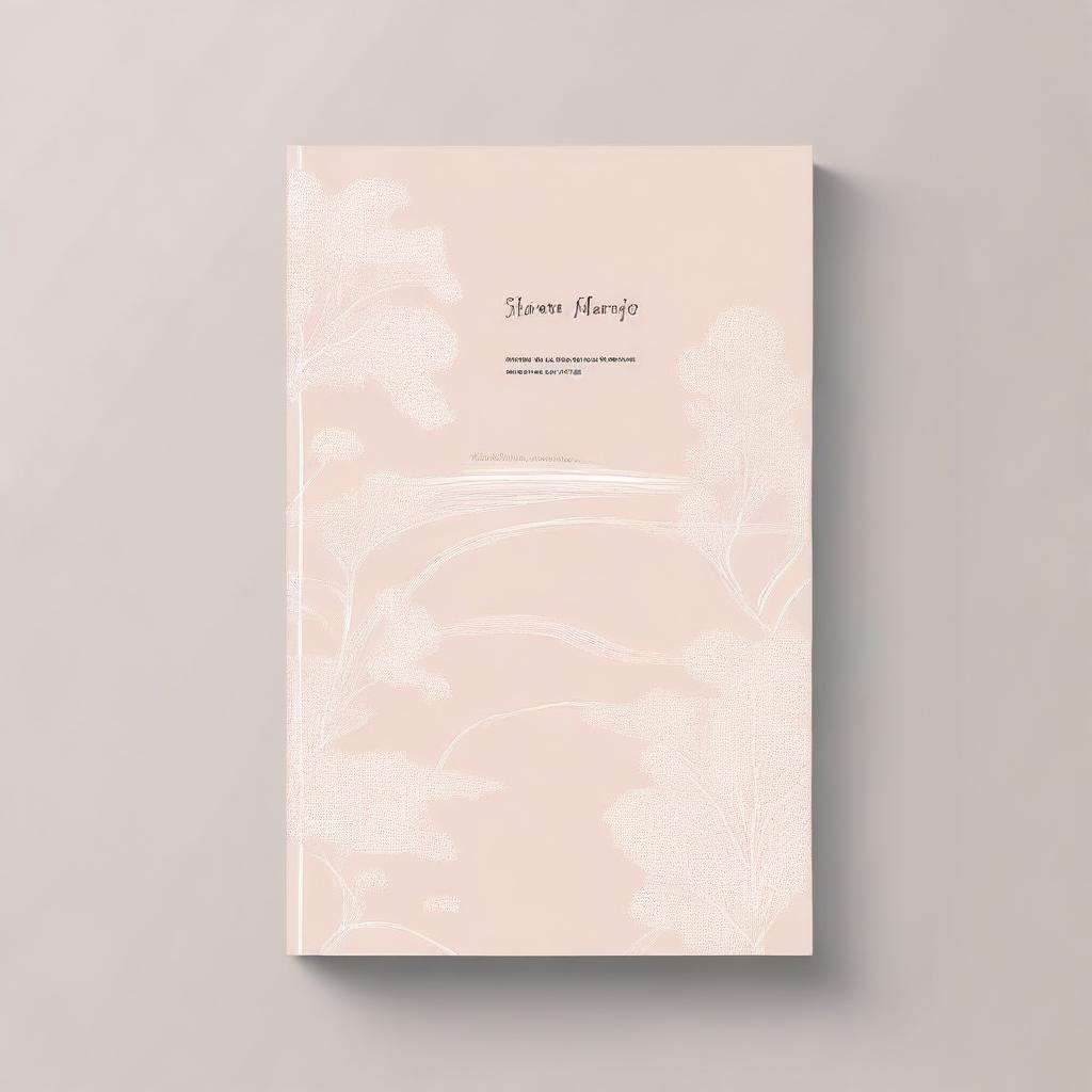 A book cover with an elegant and delicate design featuring monochromatic tones and minimalistic line art