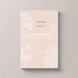 A book cover with an elegant and delicate design featuring monochromatic tones and minimalistic line art