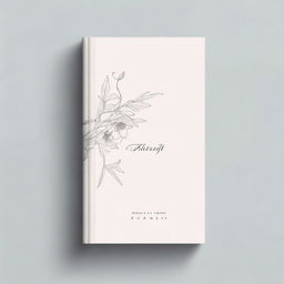 A book cover with an elegant and delicate design featuring monochromatic tones and minimalistic line art