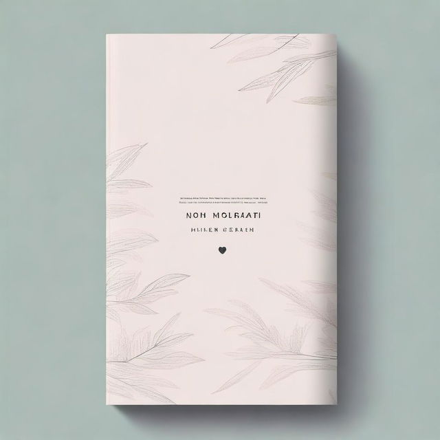 A book cover with an elegant and delicate design featuring monochromatic tones and minimalistic line art