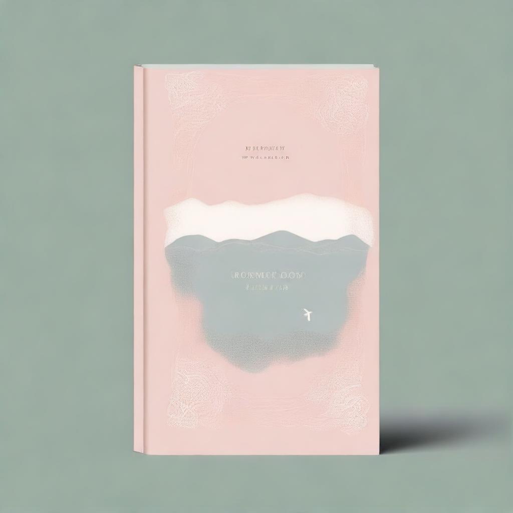 A book cover with an elegant and delicate design featuring three soft, muted colors and minimalistic line art