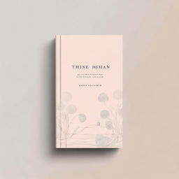 A book cover with an elegant and delicate design featuring three soft, muted colors and minimalistic line art