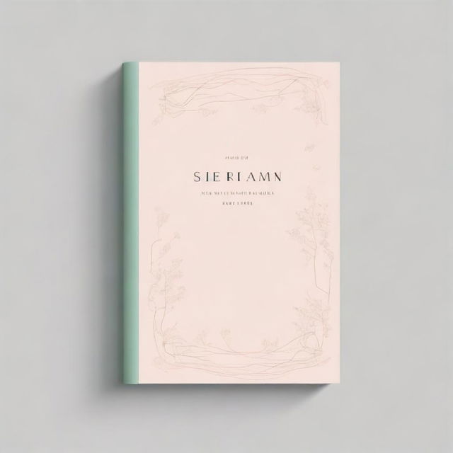 A book cover with an elegant and delicate design featuring three soft, muted colors and minimalistic line art