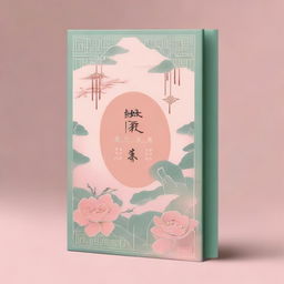 A book cover with an elegant and delicate design featuring three soft, muted colors and traditional Chinese elements