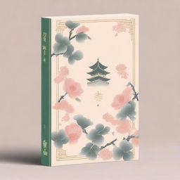 A book cover with an elegant and delicate design featuring three soft, muted colors and traditional Chinese elements