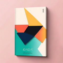 A book cover design featuring three distinct colors and a layered aesthetic with slanted rectangular frames