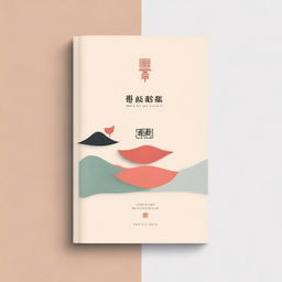 A book cover design featuring three distinct colors with a minimalist and clean aesthetic, inspired by Chinese culture