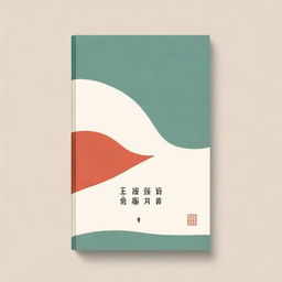 A book cover design featuring three distinct colors with a minimalist and clean aesthetic, inspired by Chinese culture