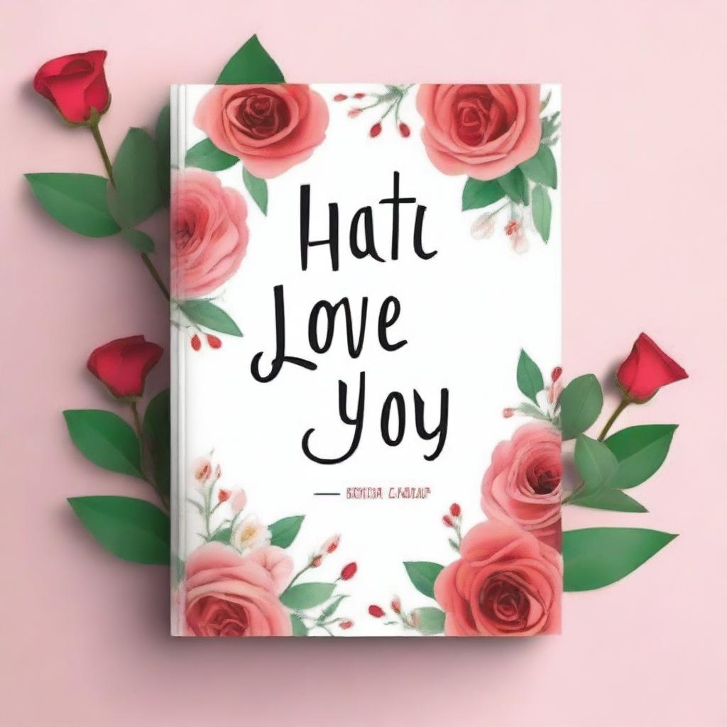 Create a book cover with the title 'Hate you, Love you' prominently displayed