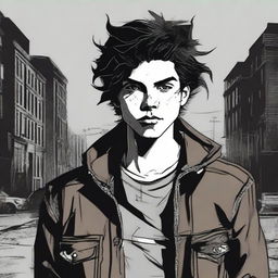 Create an image of a teenage boy who looks like Will Grayson III from the Devil's Night series