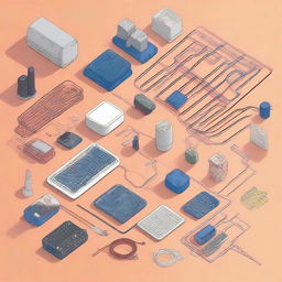 A detailed illustration of electrical circuits designed using Tinkercad