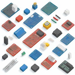 A detailed illustration of electrical circuits designed using Tinkercad