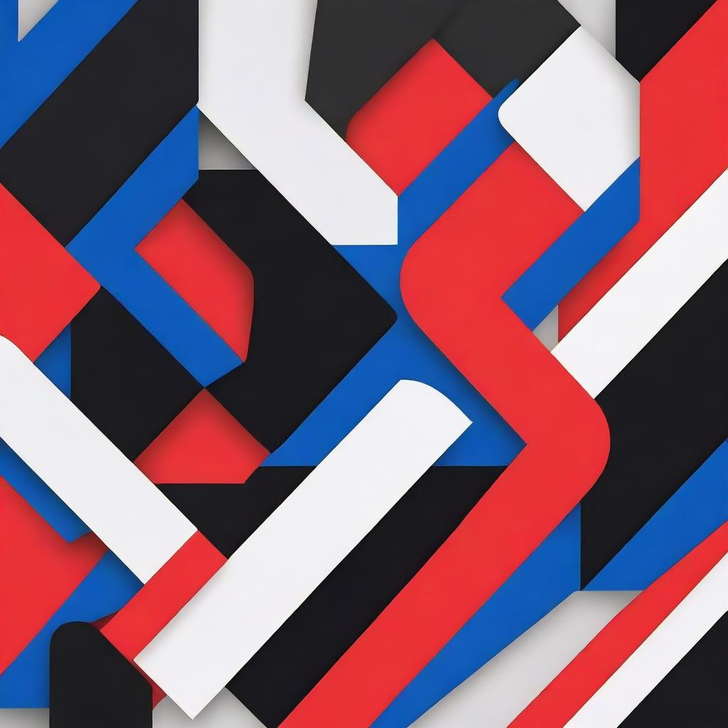 A book cover featuring a bold design with the colors red, blue, and black