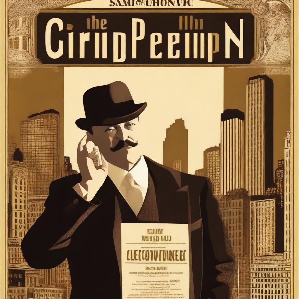 A film poster with the title 'Dealing with Crippen' in 1920s style