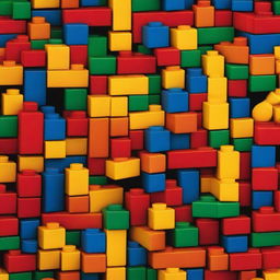 Create an image of 6 LEGO blocks stacked on top of each other