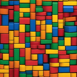 Create an image of 6 LEGO blocks stacked on top of each other