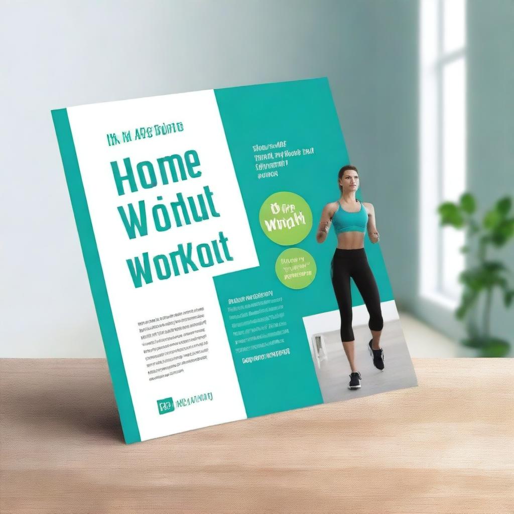 Design a cover A4 size page for an ebook titled: 'Ultimate Home Workout: Only 10 Simple Easy Exercises Per Day' by Dr