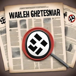 Create an A4 front page design about Nazi Germany