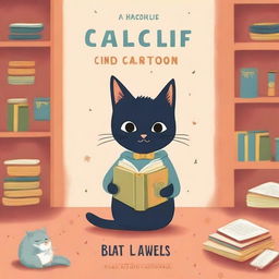 A charming book cover depicting a heartwarming story of a cat living in an orphanage