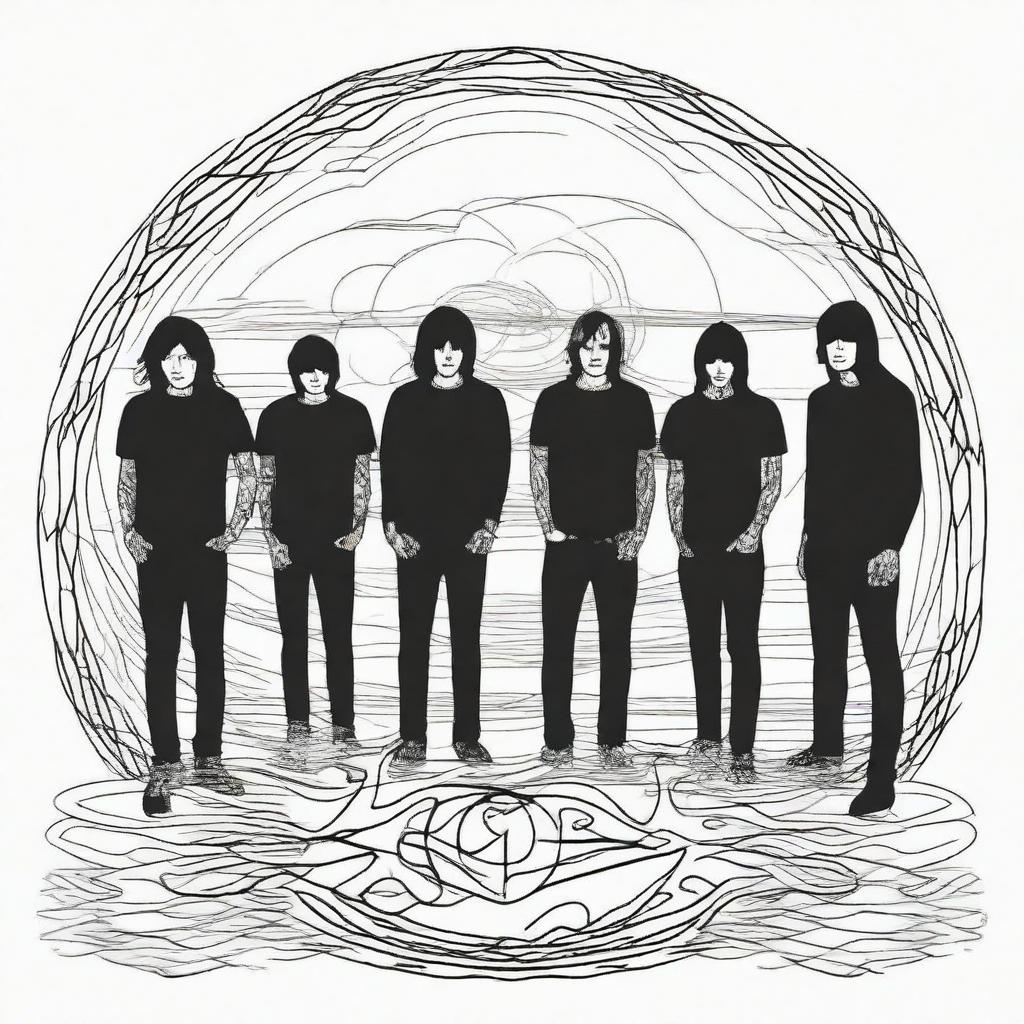 Create an image that visually represents the song 'Which Bring Me the Horizon Song' by the band Bring Me the Horizon