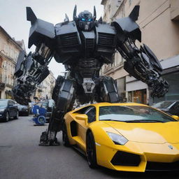 Transformer with Lamborgini 