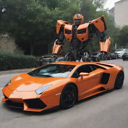 Transformer with Lamborgini 