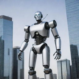 Robot combined with skyscrapers 