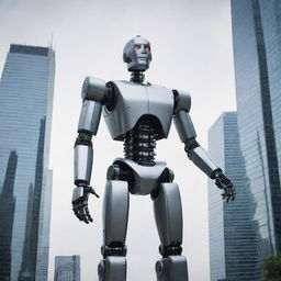 Robot combined with skyscrapers 