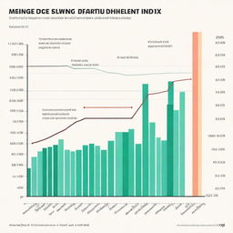 A detailed graph illustrating the Human Development Index (HDI) of India over the years