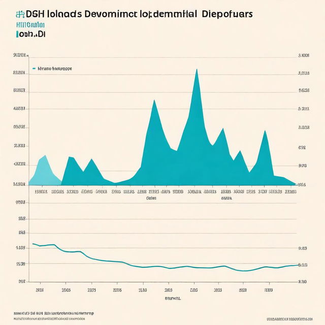 A detailed graph illustrating the Human Development Index (HDI) of India over the years