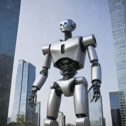 Robot combined with skyscrapers 