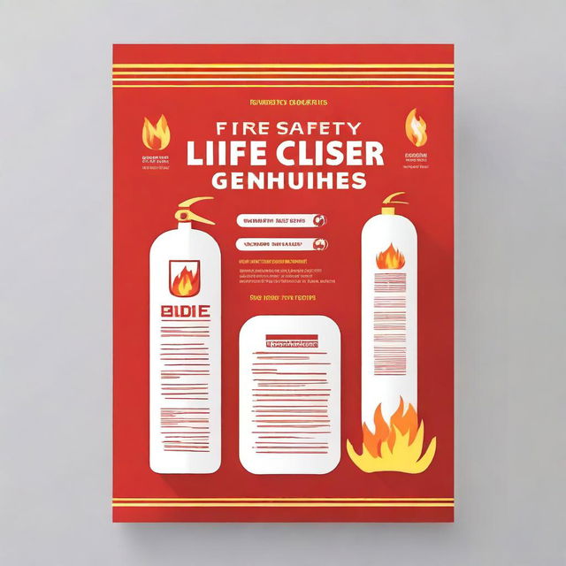 A cover page design for Fire Safety and Fire Extinguisher training