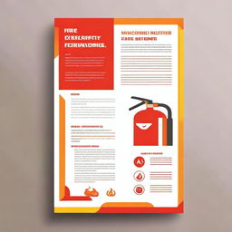 A cover page design for Fire Safety and Fire Extinguisher training