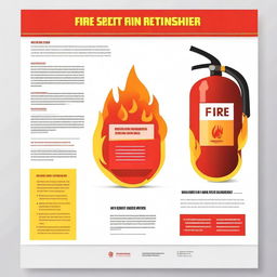 A cover page design for Fire Safety and Fire Extinguisher training