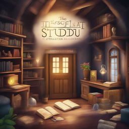 Create a captivating book cover titled 'The Secret Studio: Where Legends are Made'