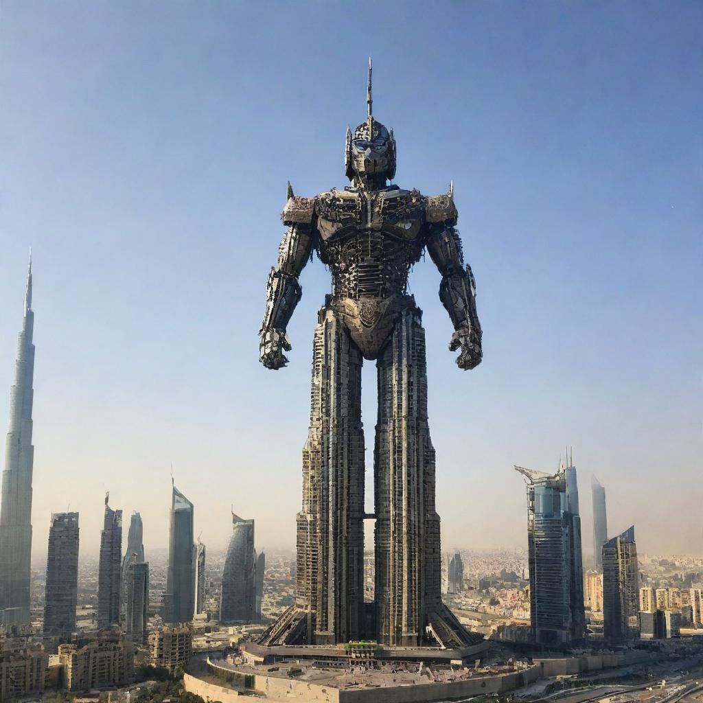 Transformer combined with Burj Khalifa 