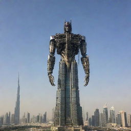 Transformer combined with Burj Khalifa 