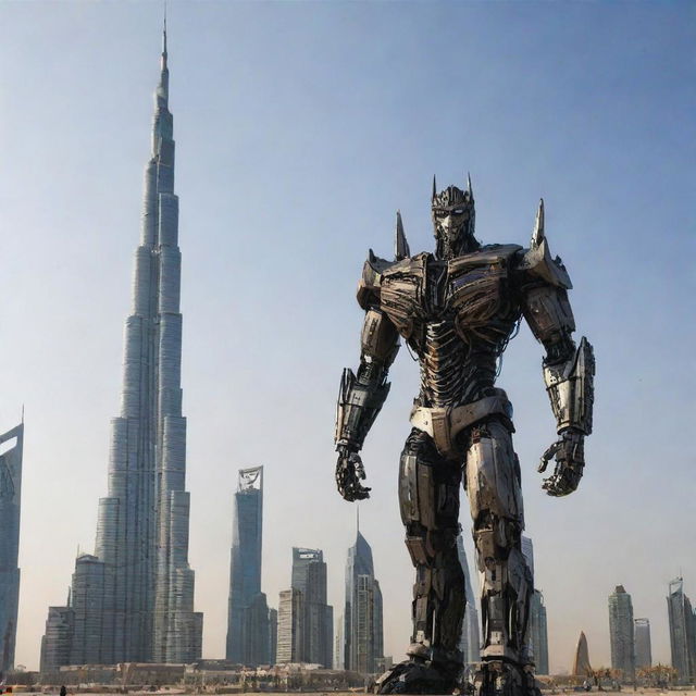 Transformer combined with Burj Khalifa 