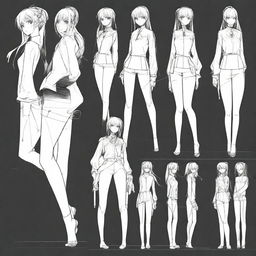 An anime-style drawing tutorial showing step-by-step instructions