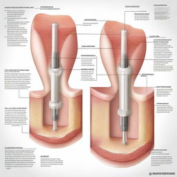 Create a detailed and informative image illustrating the microfracture high gain method