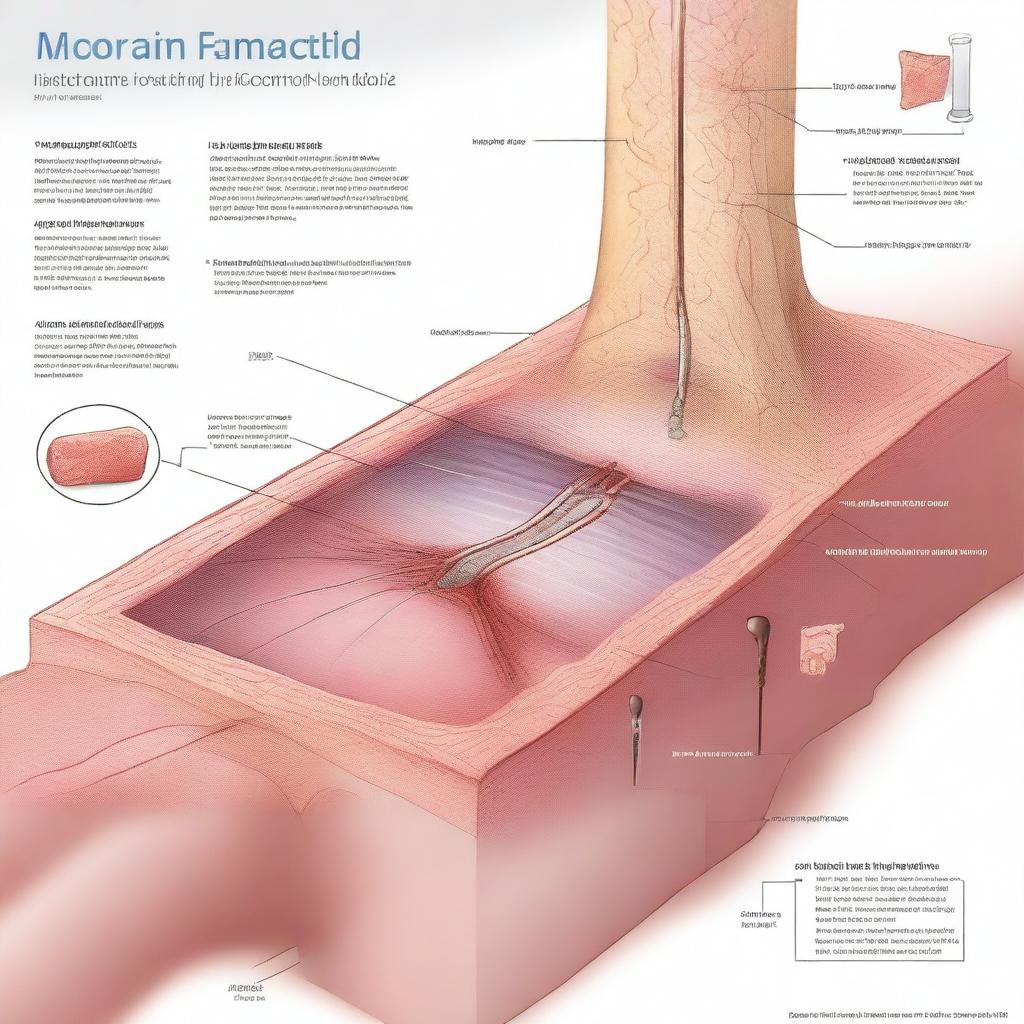 Create a detailed and informative image illustrating the microfracture high gain method