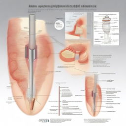 Create a detailed and informative image illustrating the microfracture high gain method