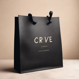 A takeaway bag designed to match the theme of a cozy coffee shop