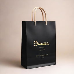 A takeaway bag designed to match the theme of a cozy coffee shop