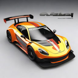 A vibrant and dynamic GT3 racing decoration design for a Callaway GT3 racing car