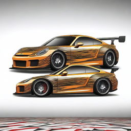 A more intricate GT3 racing decoration design for a Callaway GT3 racing car