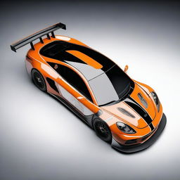 A highly dynamic and aggressive GT3 racing decoration design for a Callaway GT3 racing car