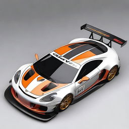 A highly dynamic and aggressive GT3 racing decoration design for a Callaway GT3 racing car