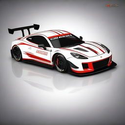 A highly dynamic and aggressive GT3 racing decoration design for a Callaway GT3 racing car