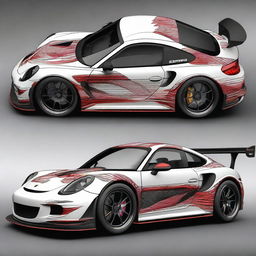 A highly intricate and complex GT3 racing decoration design for a Callaway GT3 racing car